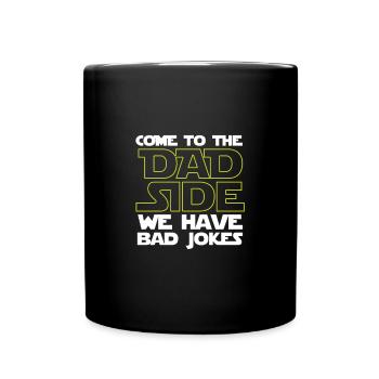 Dad Side - Tasse einfarbig - Schwarz - Vorne