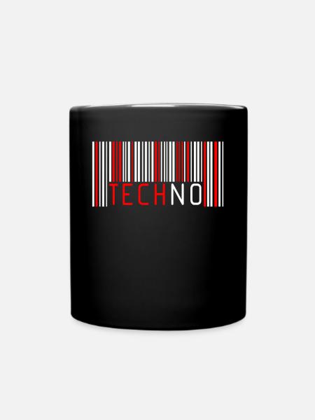 Barcode Techno - Tasse einfarbig - Schwarz