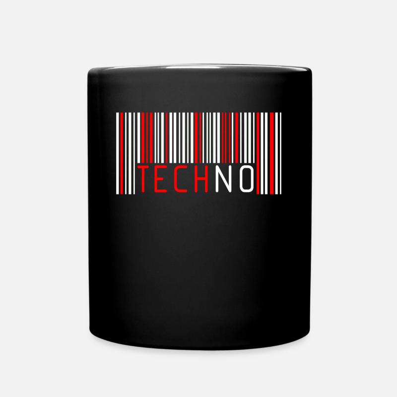 Barcode Techno - Tasse einfarbig - Schwarz
