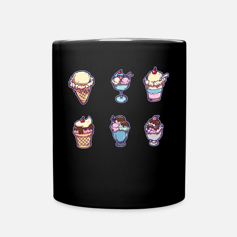 ice cream - Full Colour Mug - black