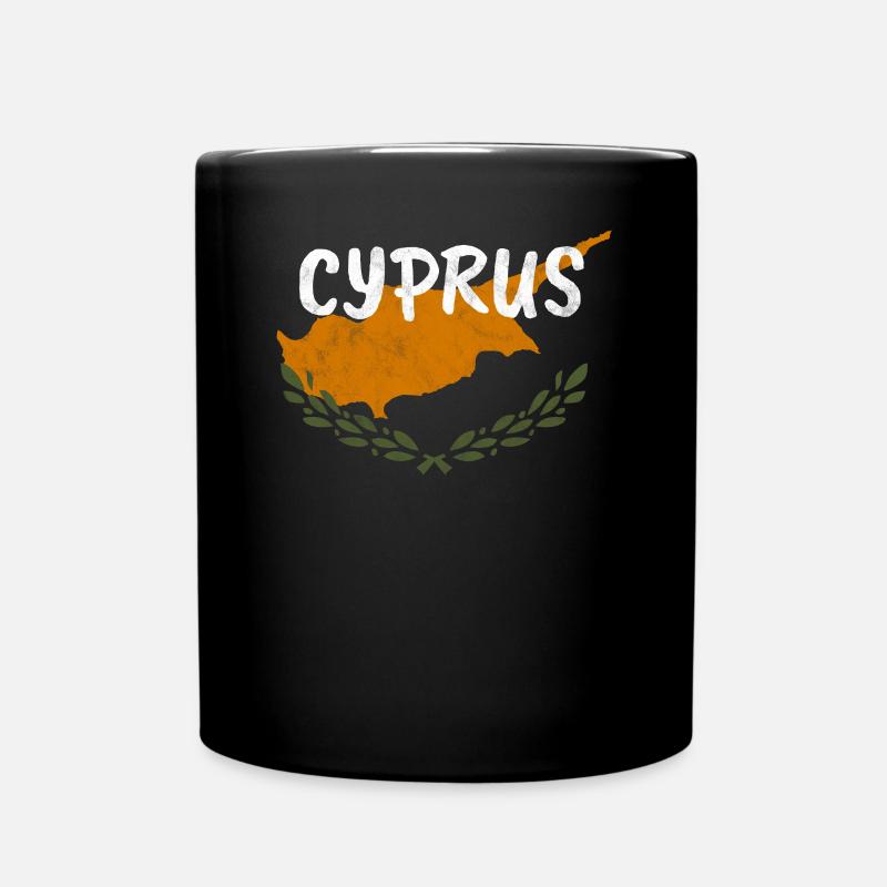 Drapeau de la Chypre carte cadeau patrie - Mug uni - noir