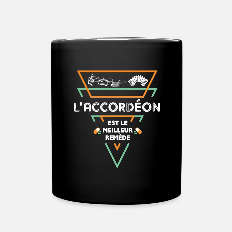 Harmonica Accordéon Drôle Cadeau - Mug uni - noir
