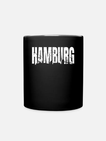 Hamburg - Tasse einfarbig - Schwarz