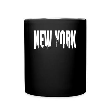 New York - Tasse einfarbig - Schwarz - Vorne