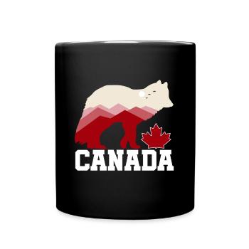 Canada grizzly bear gift children nature - Full Colour Mug - black - Front