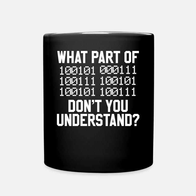 Binaer Code Informatik Student - Tasse einfarbig - Schwarz