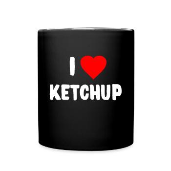 J'aime le ketchup - Mug uni - noir - Devant