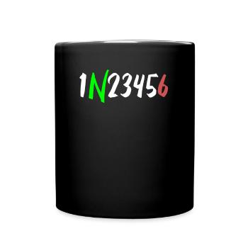 1N23456 Motorcycle Circuit One Down Five Up - Full Colour Mug - black - Front
