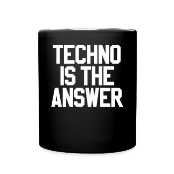 Elektronische Tanzmusik Techno - Tasse einfarbig - Schwarz - Vorne