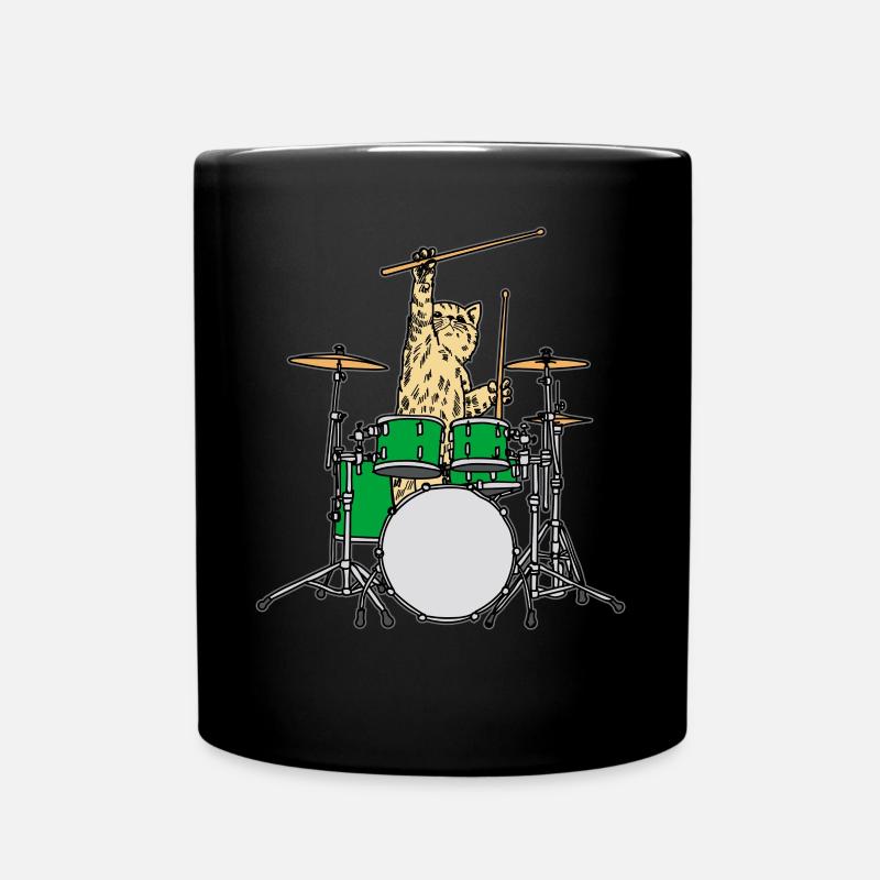 Chat batteur - Mug uni - noir