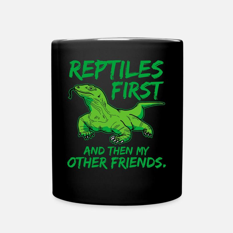 Reptilien - Tasse einfarbig - Schwarz