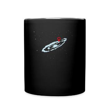 Galaxie Geschenk Weltall Standort Galaxy Sterne - Tasse einfarbig - Schwarz - Vorne