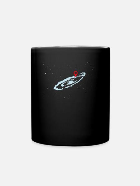 Galaxy Gift Space Location Galaxy Stars - Full Colour Mug - black