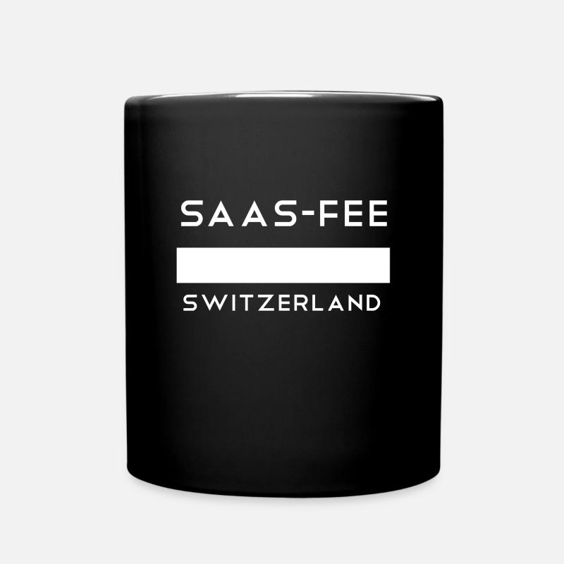 Saas-Fee Switzerland T-Shirt Saas Fee - Full Colour Mug - black