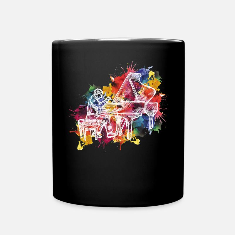 piano - Full Colour Mug - black