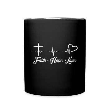 Jesus Christus Jesus Fisch Present Religion Bibel - Tasse einfarbig - Schwarz - Vorne