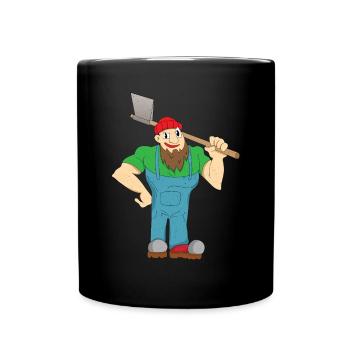 Bûcheron - cadeau de hache des montagnes des Alpes - Mug uni - noir - Devant