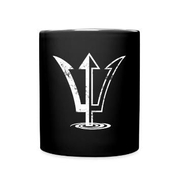 Symbole Poséidon - mythologie de dieu Grèce - Mug uni - noir - Devant