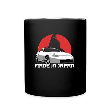 Japanischer Sportwagen - Made in Japan - Tasse einfarbig - Schwarz - Vorne