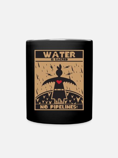 L'eau est sacrée - Amérindien - Mug uni - noir