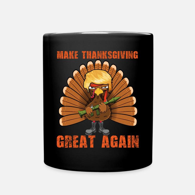 Make Thanksgiving Great Again Donald  Lustig - Tasse einfarbig - Schwarz