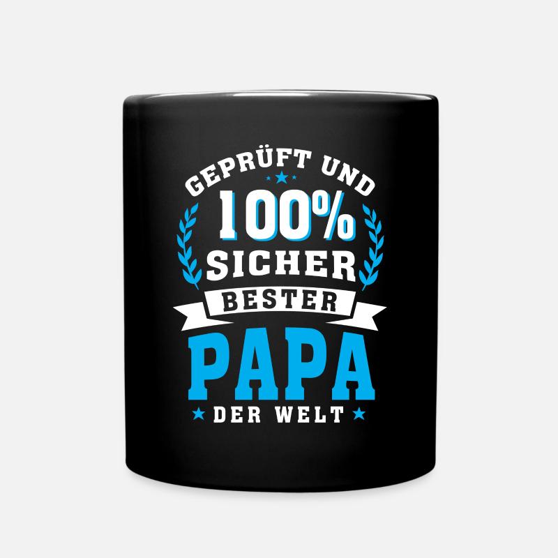 Bester Papa der Welt - Tasse einfarbig - Schwarz