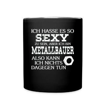Metallbauer Metaller - Tasse einfarbig - Schwarz - Vorne