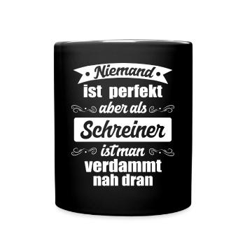 Schreiner Tischler - Tasse einfarbig - Schwarz - Vorne