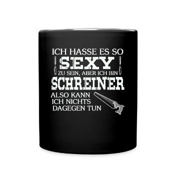 Schreiner Tischler - Tasse einfarbig - Schwarz - Vorne