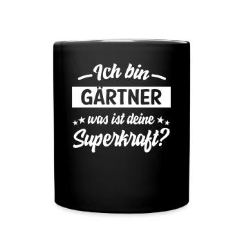 Gärtner - Tasse einfarbig - Schwarz - Vorne