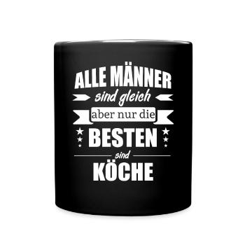 Koch Köche - Tasse einfarbig - Schwarz - Vorne