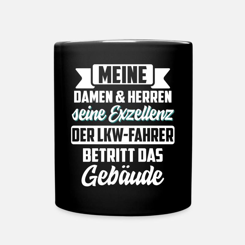 Lkw-Fahrer - Tasse einfarbig - Schwarz