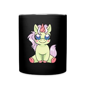 Licorne - T-Shirt Licorne - Cadeau Licorne - Mug uni - noir - Devant