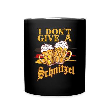 Octoberfest I Dont Give A Schnitzel German Beer - Full Colour Mug - black - Front