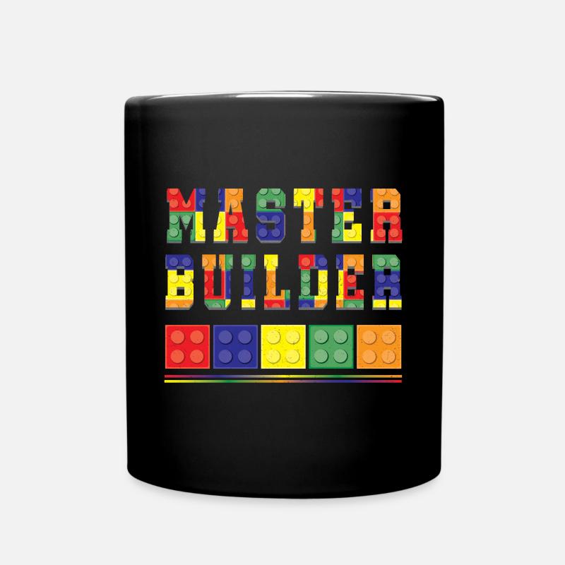 Baumeister Bausteine Geschenk für Kinder - Tasse einfarbig - Schwarz