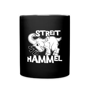 Lustiges Streithammel Sturer Bock Streit Geschenk - Tasse einfarbig - Schwarz - Vorne