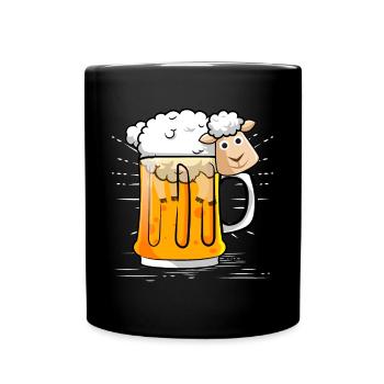 Artisanat bière moutons drôle douce houblon maison brasseur - Mug uni - noir - Devant
