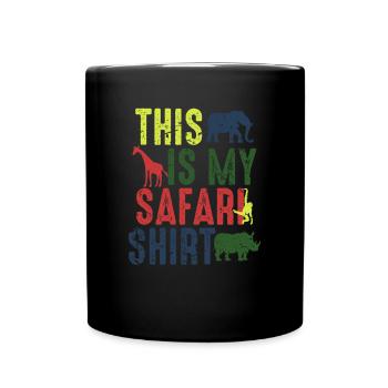 Afrique Afrique Afrique Éléphant Safari Rhino - Mug uni - noir - Devant