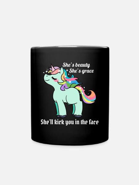 Licorne - Fan de Licorne - Cadeau de Licorne - Drôle - Mug uni - noir