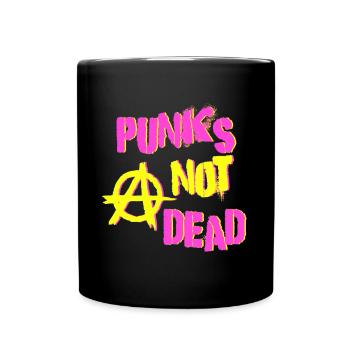 Punks nicht tot - Tasse einfarbig - Schwarz - Vorne