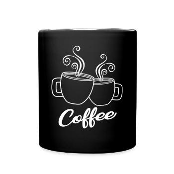 Koffie - koffie - Mok uni - zwart - Voor