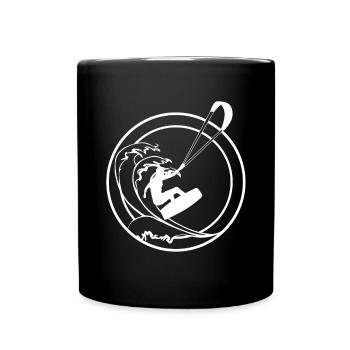 Kite Surfer - Tasse einfarbig - Schwarz - Vorne