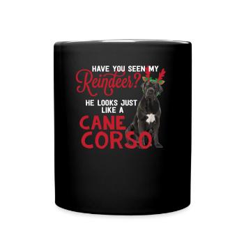Canne De Noël Corso Costume De Chien De Renne Moloss - Mug uni - noir - Devant