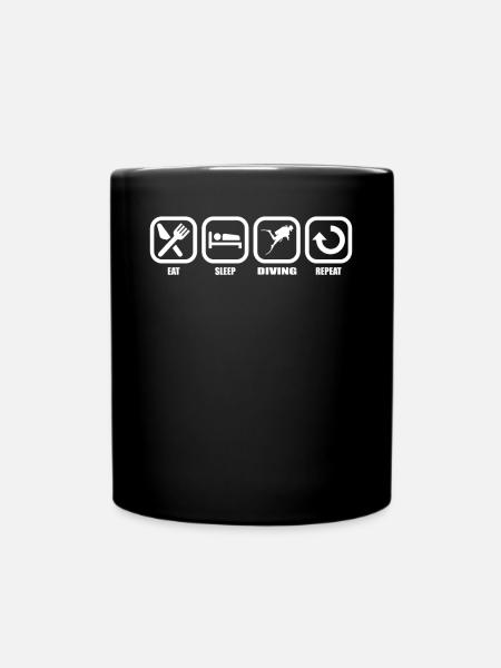 Mangez Sommeil Répéter Plongée - Mug uni - noir