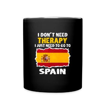 Spanien - Tasse einfarbig - Schwarz - Vorne