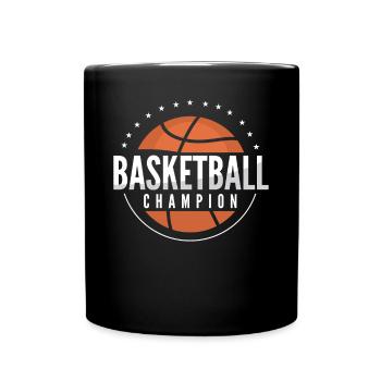 Basketball Retro Vintage Basketballer CHampion - Tasse einfarbig - Schwarz - Vorne