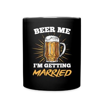 jeune marié - Mug uni - noir - Devant