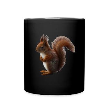 Squirrel of course - Full Colour Mug - black - Front