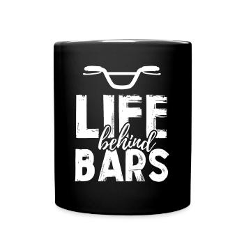 Fahrrad BMX Lenker Humor Spruch witzig Geschenk - Tasse einfarbig - Schwarz - Vorne