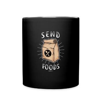 Lebensmittel Geschenk senden - Tasse einfarbig - Schwarz - Vorne